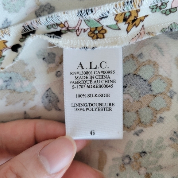 A.L.C. Tordi Floral Silk Mini Dress - Picture 9 of 12